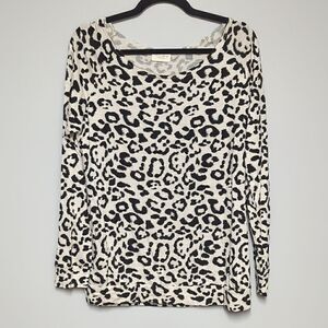 143 Story by Line Up Boat Neck Cheetah Blouse